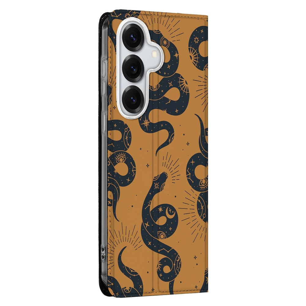 Samsung Galaxy S26 Plus Book Case Snakes slangenontwerp vooraanzicht.