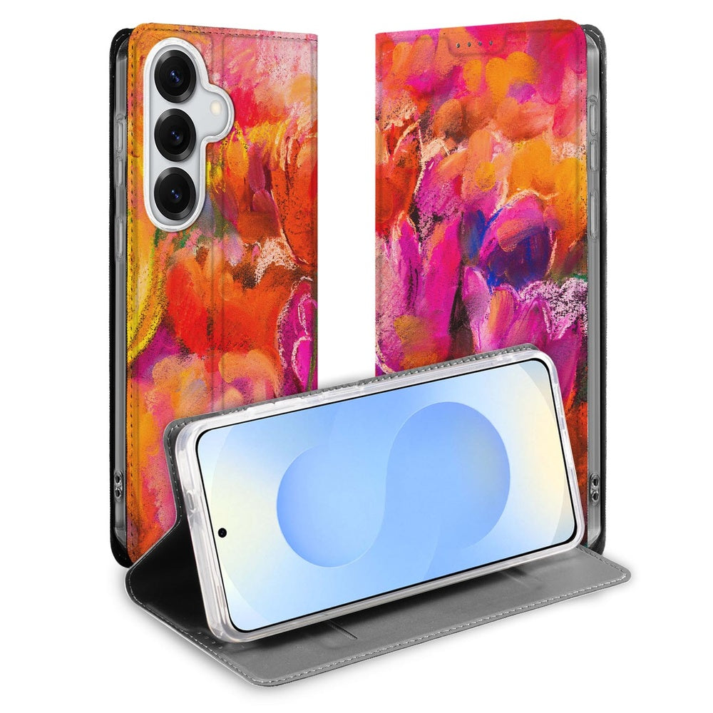 Book Case Samsung Galaxy S26 Plus Tulips Vooraanzicht.