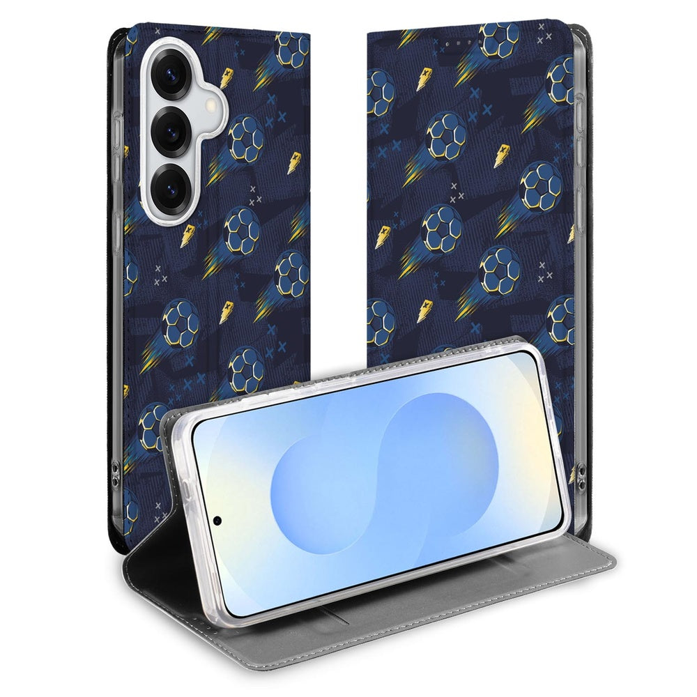 Samsung Galaxy S26 Plus Flip Style Cover Voetbal Vooraanzicht.