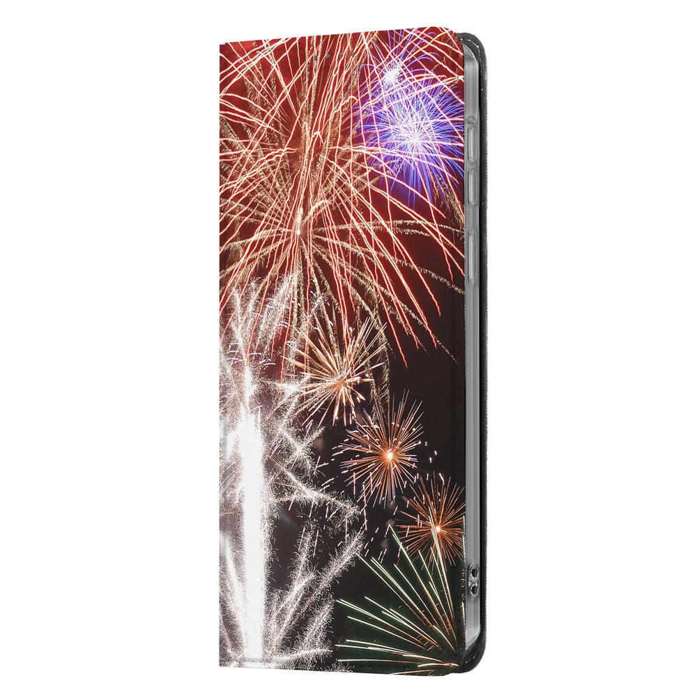 Samsung Galaxy S26 Plus Book Case Vuurwerk book case siervuurwerk zijkant.