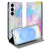Samsung Galaxy S26 Plus Book Cover Watercolor Light Vooraanzicht Gedetailleerd ontwerp kleurrijk watercolor patroon.