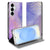 Samsung Galaxy S26 Plus Telefoonhoesje Watercolor Paars Bookcase Hoesje Vooraanzicht.