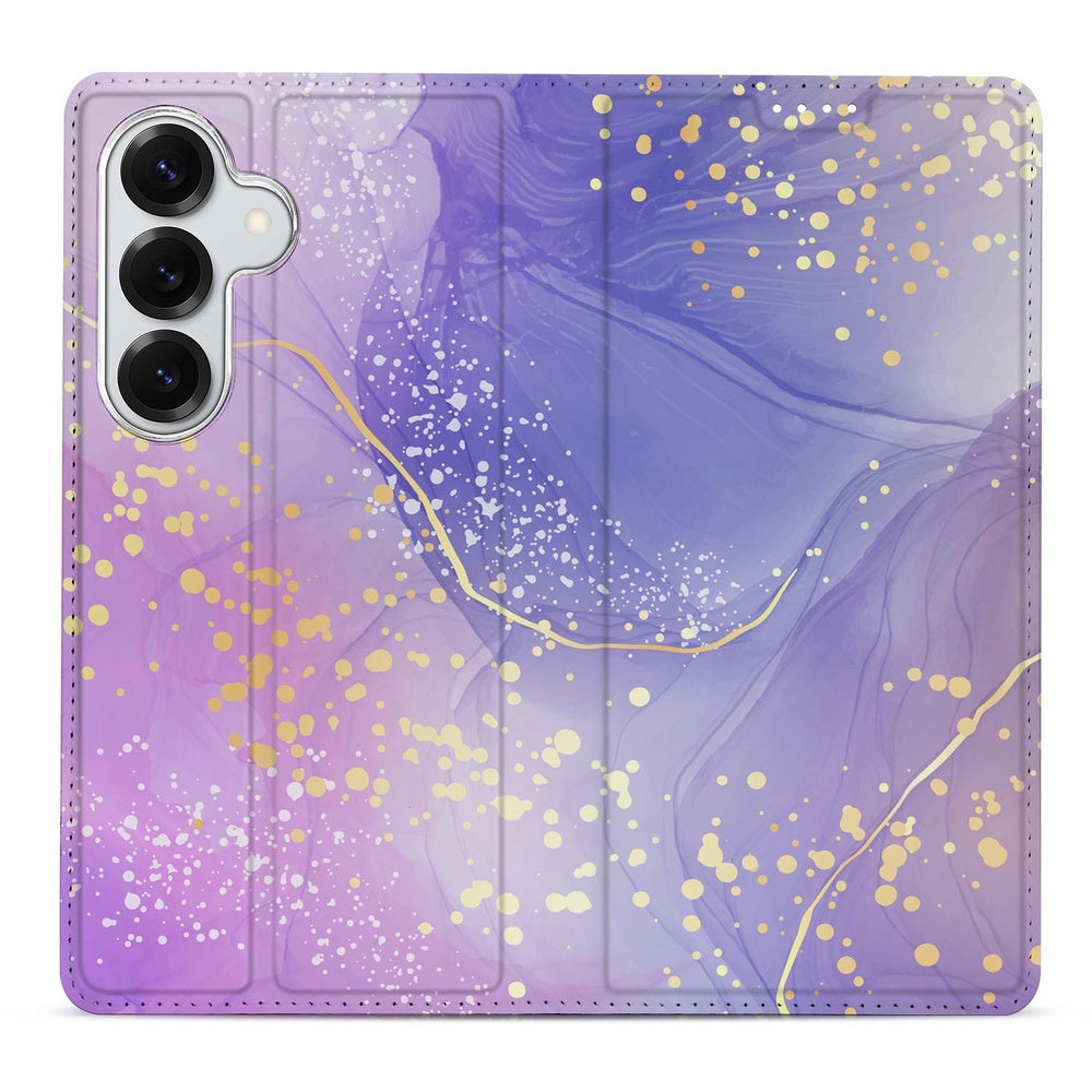 Samsung Galaxy S26 Plus Telefoonhoesje Watercolor Paars Aanzicht.