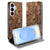 Samsung Galaxy S26 Plus Book Case Wooden Cubes houten kubusdesign vooraanzicht.