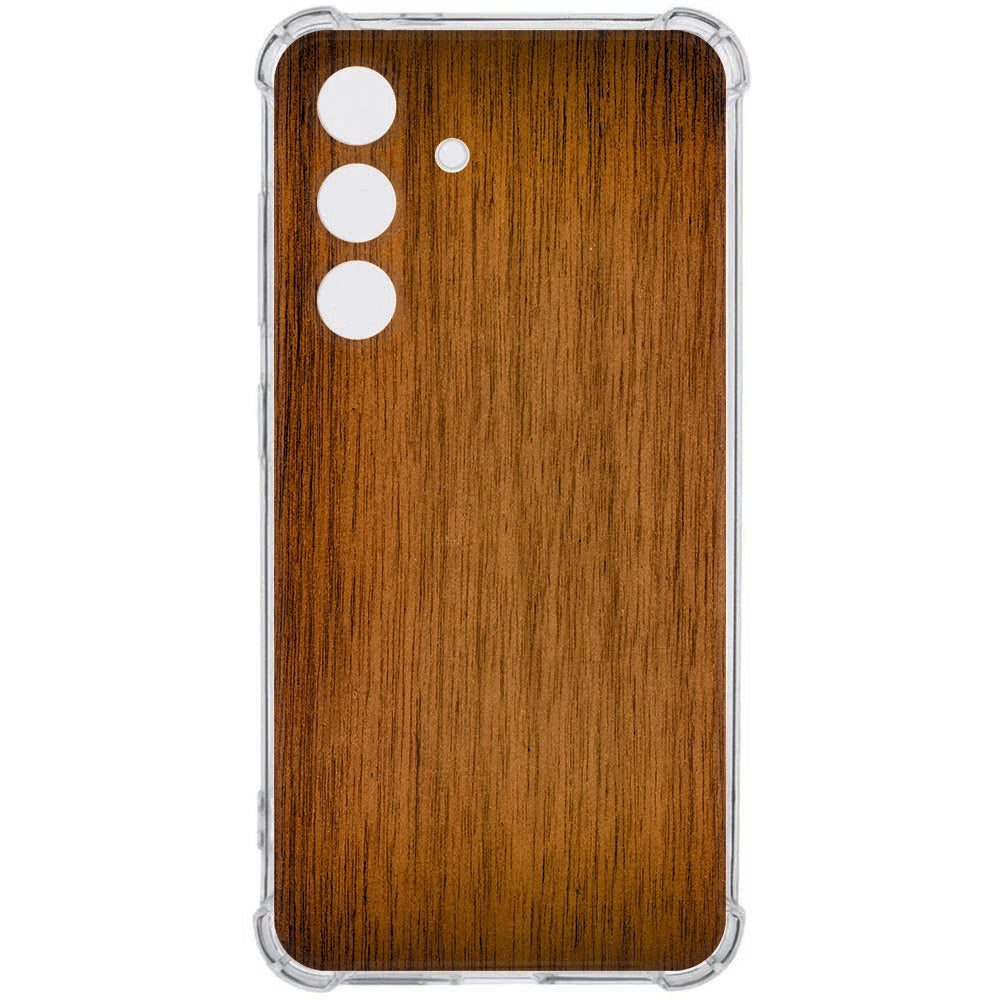 Samsung Galaxy S26 Plus TPU Siliconen Hoesje Donker Hout Antishock