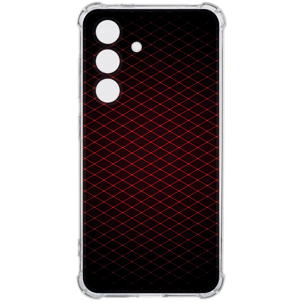 Samsung Galaxy S26 Plus Flexibele back cover Geruit Rood Valbestendig