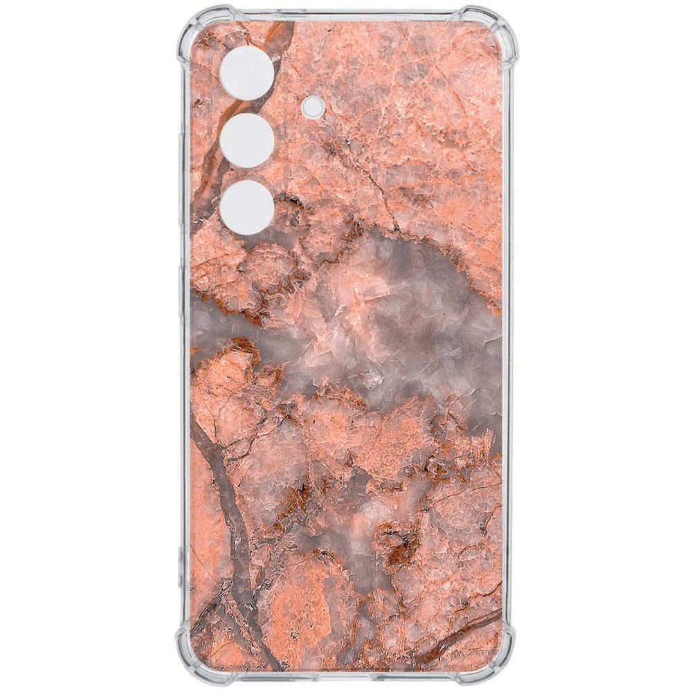 Softcase Samsung Galaxy S26 Plus Marmer Oranje Antishock
