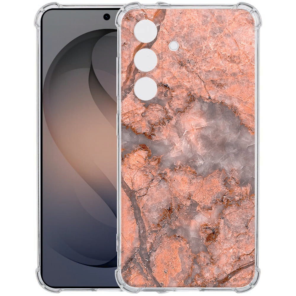 Softcase Samsung Galaxy S26 Plus Marmer Oranje Antishock