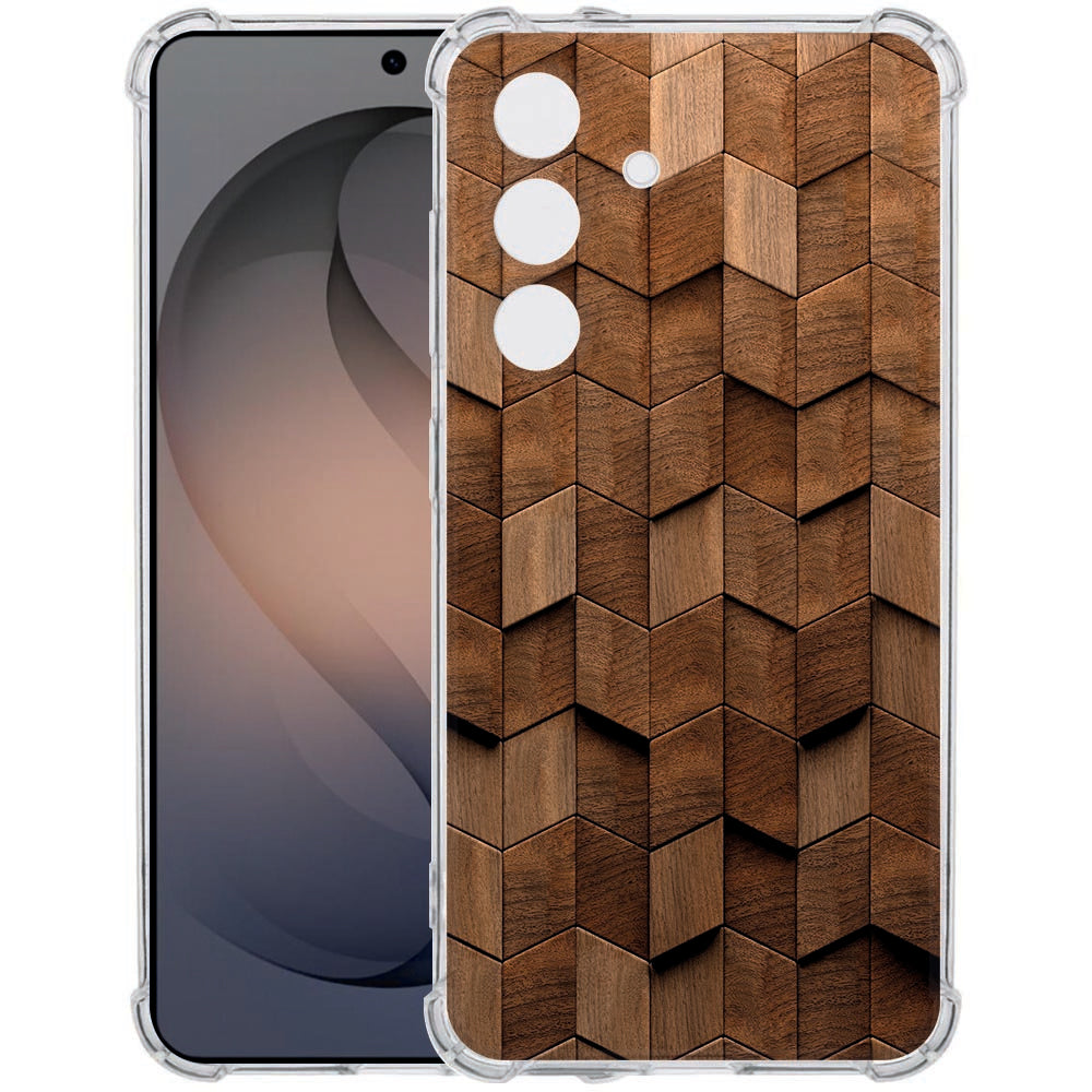 Backcover Hoesje Samsung Galaxy S26 Plus Wooden Cubes Valbestendig
