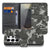 Samsung Galaxy S26 Ultra Portemonnee Hoesje Army Light Camouflage met Pasjeshouder open en dicht zicht.