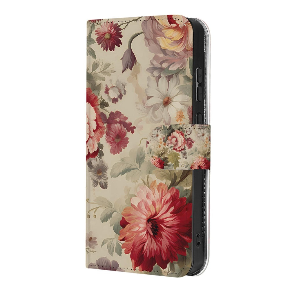Samsung Galaxy S26 Ultra Portemonnee Hoesje Bloemenprint Aanzicht.