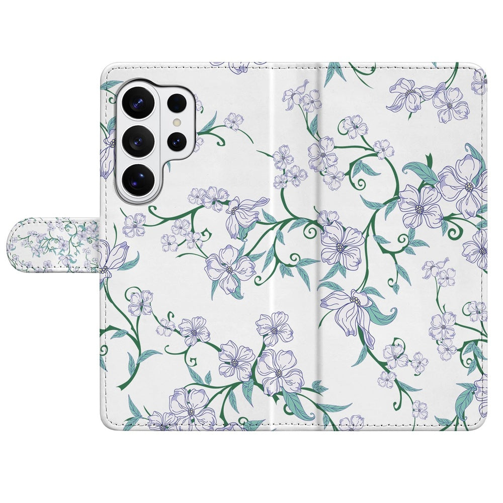 Samsung Galaxy S26 Ultra Book Case Blossom White Portemonnee Hoesje Vooraanzicht.