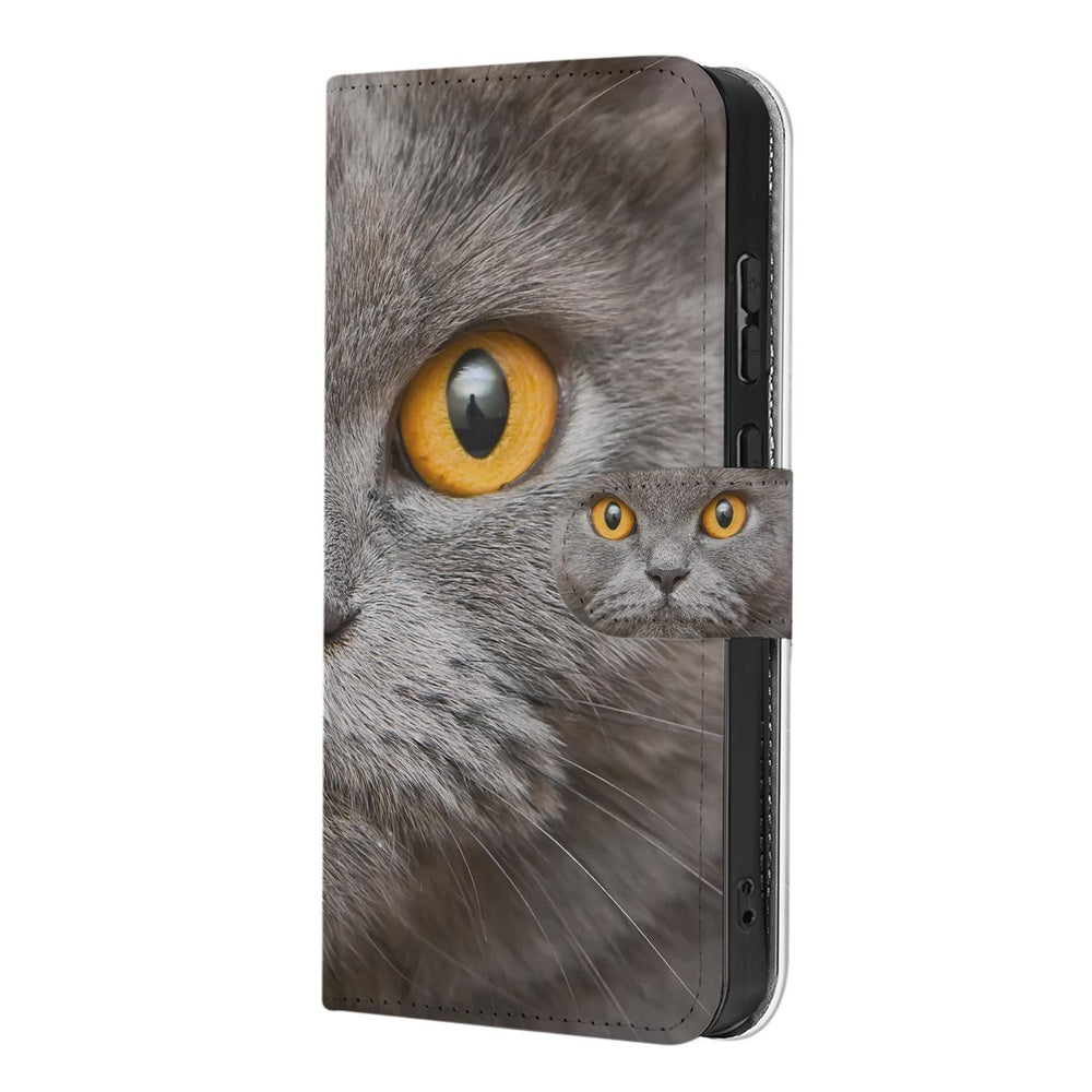 Telefoonhoesje Pasjes Samsung Galaxy S26 Ultra Britse Korthaar met Pasjeshouder design met kat ogen