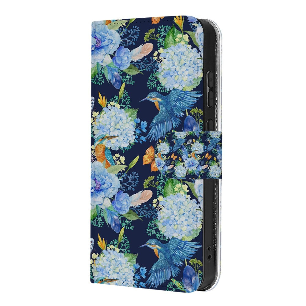 Samsung Galaxy S26 Ultra Telefoonhoesje Met Pasjes Ijsvogel met Magnetische sluiting Voorzijde.