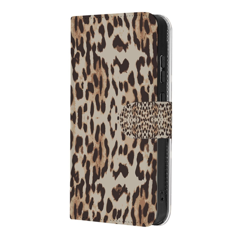 Samsung Galaxy S26 Ultra Book Case Leopard Portemonnee Hoesje Vooraanzicht.