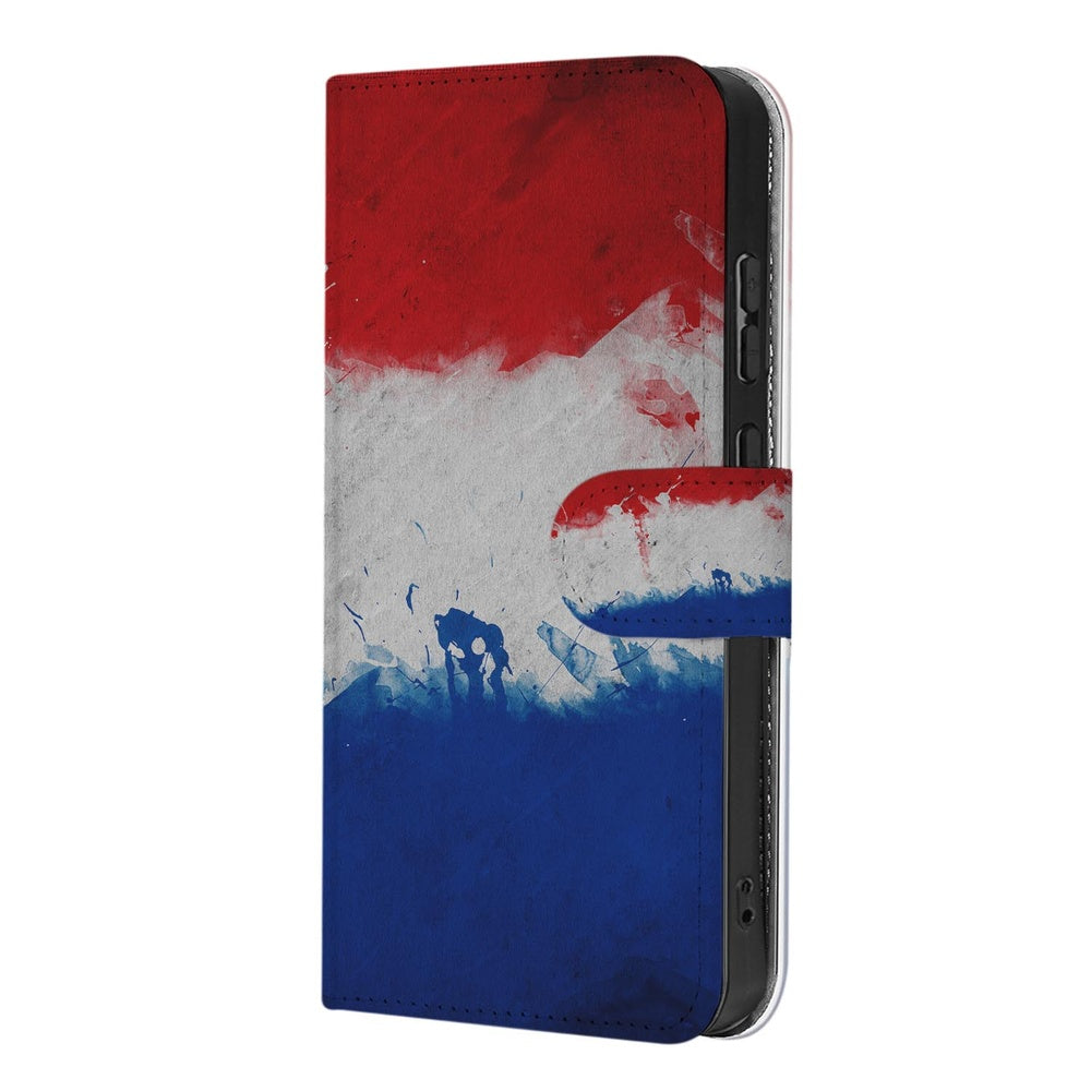 Samsung Galaxy S26 Ultra Bookstyle Case Nederlandse Vlag met Magnetische sluiting Vooraanzicht.