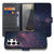 Book Case Samsung Galaxy S26 Ultra Paars Blauw Glitter Sterren Portemonnee Hoesje vooraanzicht.
