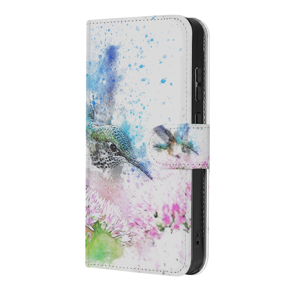Samsung Galaxy S26 Ultra Portemonneehoes Vogel Print met Pasjeshouder Vogel print vooraanzicht.
