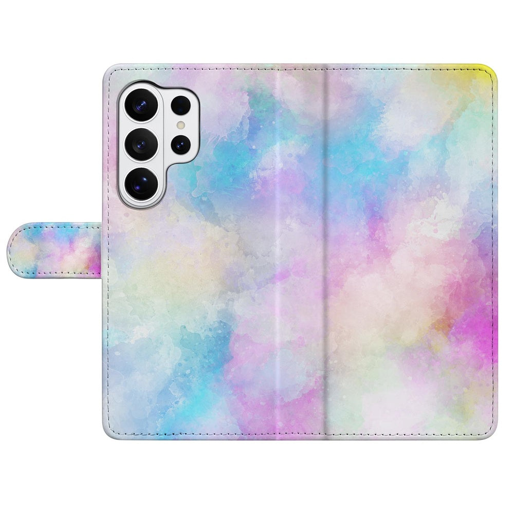 Samsung Galaxy S26 Ultra Bookcase Hoesje Met Pasjeshouder Watercolor Light met Pasjeshouder Vooraanzicht.
