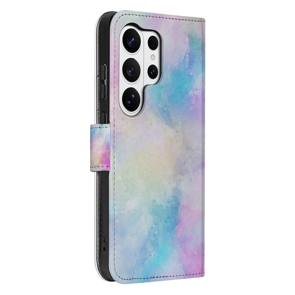 Samsung Galaxy S26 Ultra Bookcase Hoesje Met Pasjeshouder Watercolor Light met Pasjeshouder Vooraanzicht.