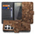 Book Case Samsung Galaxy S26 Ultra Bruin Houtprint Kubusprint met Pasjeshouder Vooraanzicht.