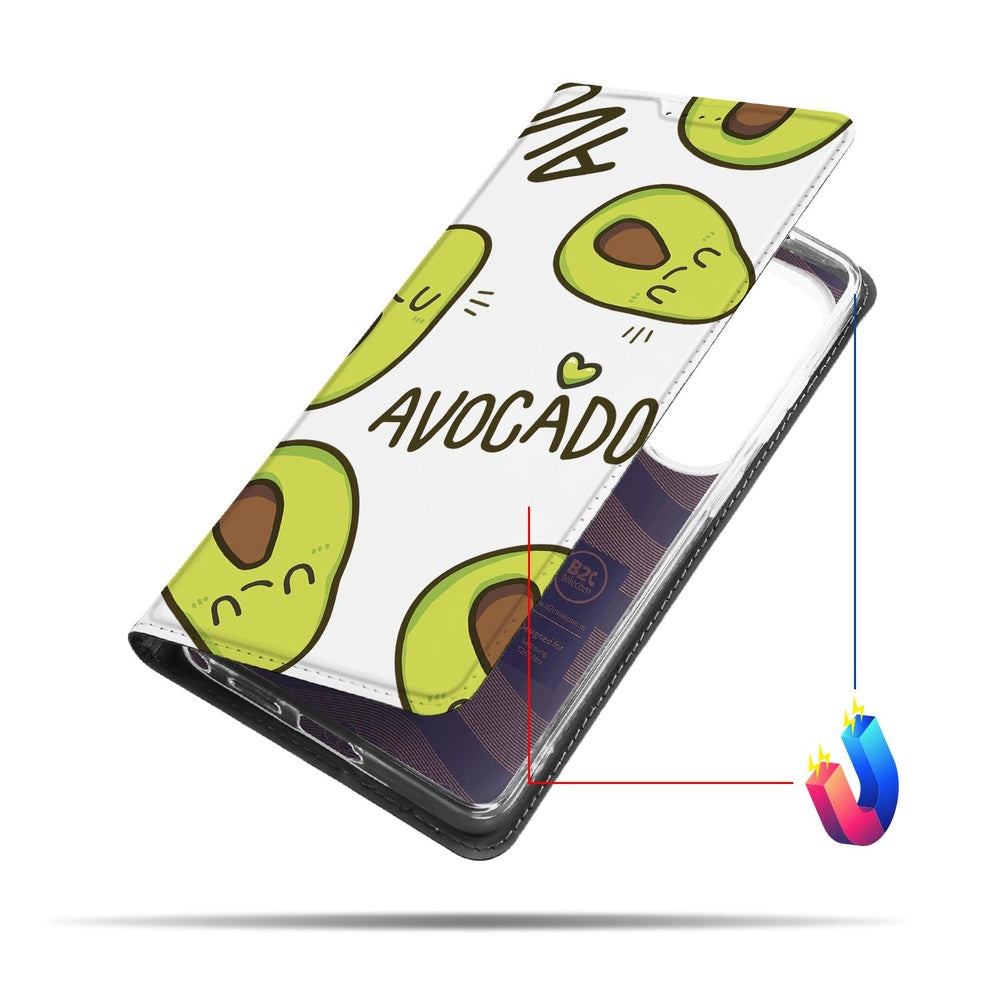 Samsung Galaxy S26 Ultra Smart Cover Hoesje Avocado Singing design avocado's voorkant.