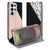 Samsung Galaxy S26 Ultra Book Case Black Pink Shapes Vooraanzicht.