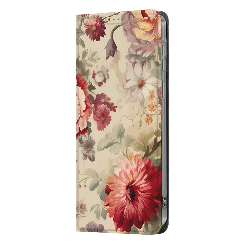 Samsung Galaxy S26 Ultra Book Cover Bloemen Bloemenprint Vooraanzicht.