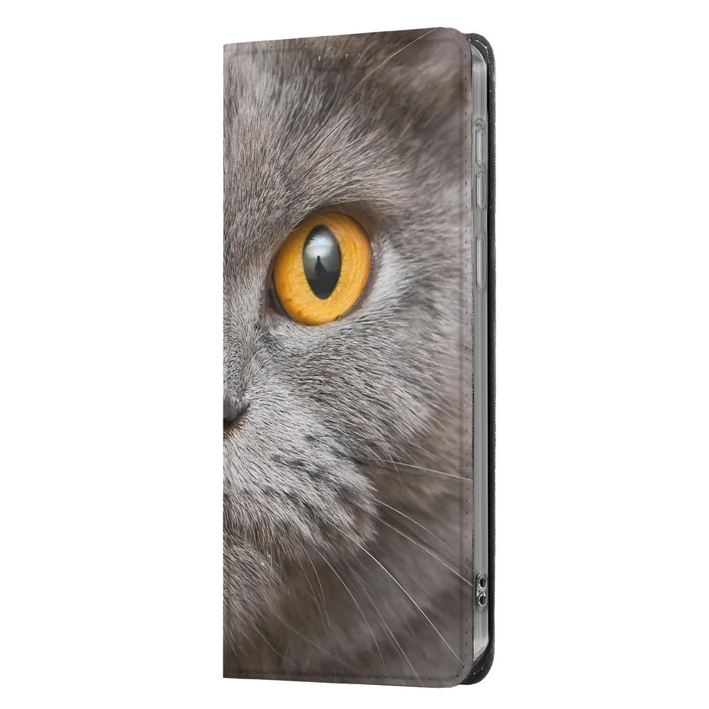 Samsung Galaxy S26 Ultra Flip Style Cover Britse Korthaar kattenoog detail.