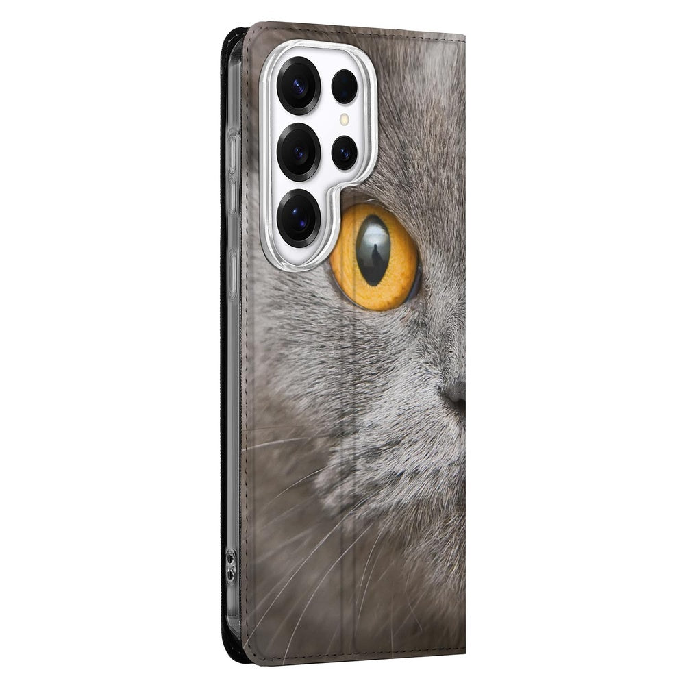 Samsung Galaxy S26 Ultra Flip Style Cover Britse Korthaar zijaanzicht.