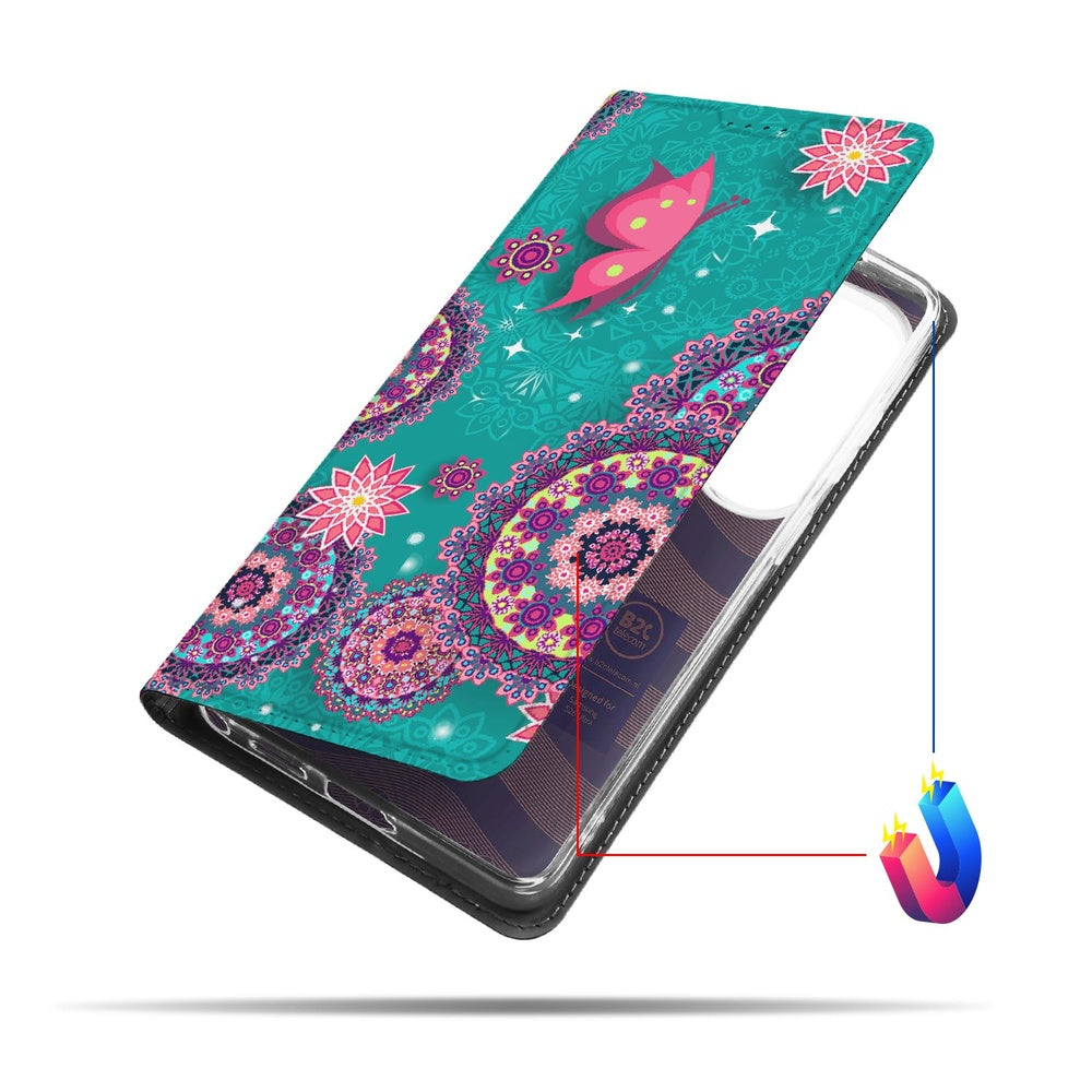 Samsung Galaxy S26 Ultra Smart Cover Hoesje Cirkels en Vlinders Detail.