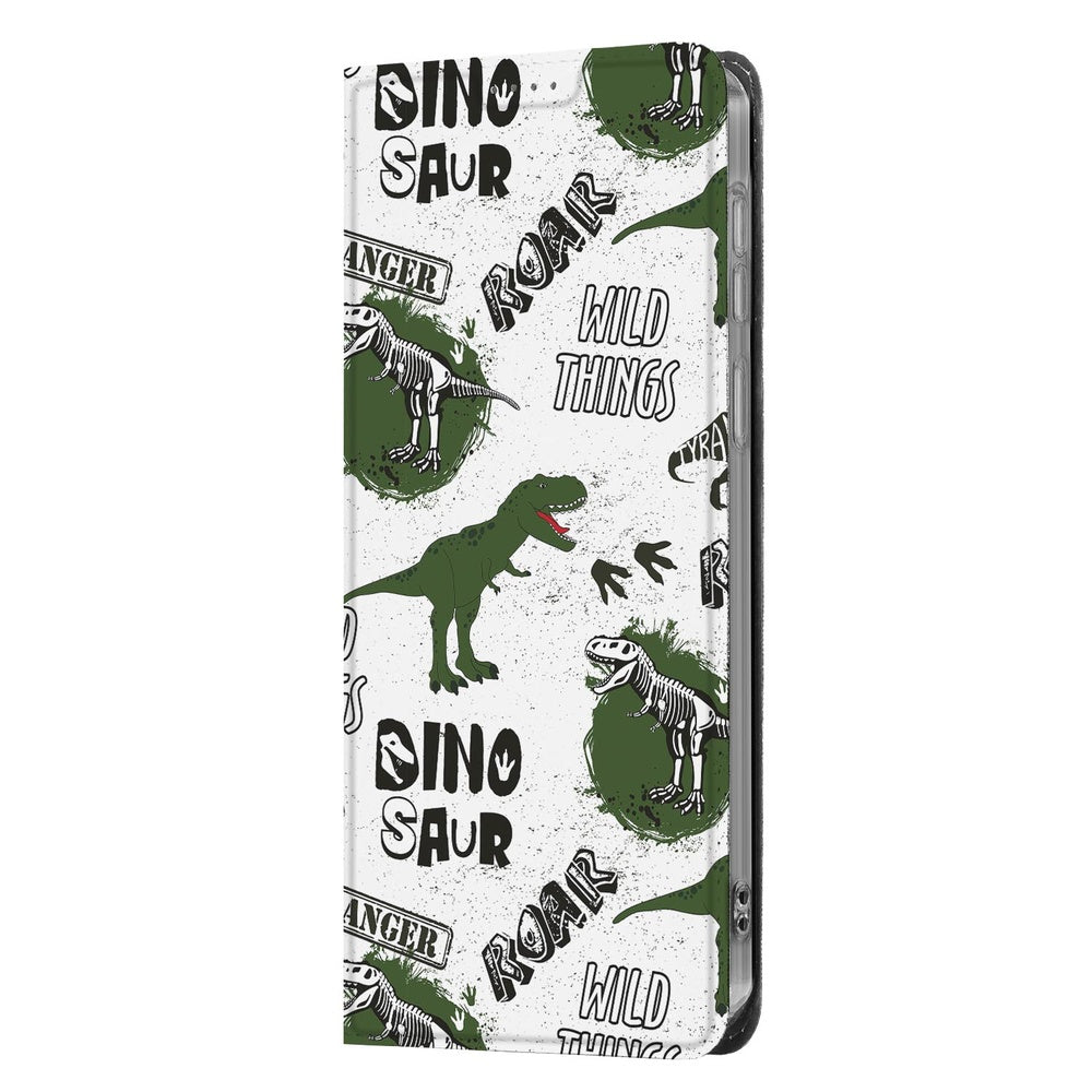 Samsung Galaxy S26 Ultra Standcase Hoesje Dinosaurus Dinosaurus print Aanzicht.