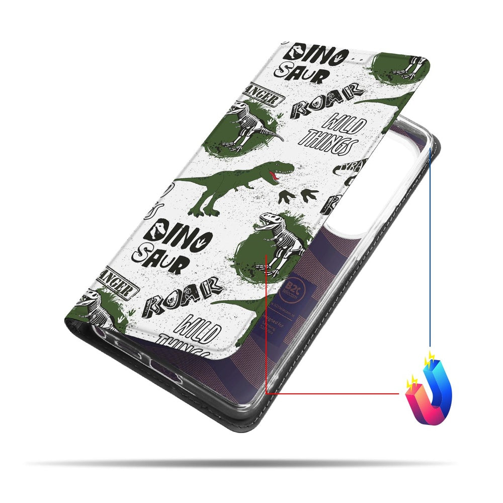 Samsung Galaxy S26 Ultra Standcase Hoesje Dinosaurus Dinosaurus design vooraanzicht.