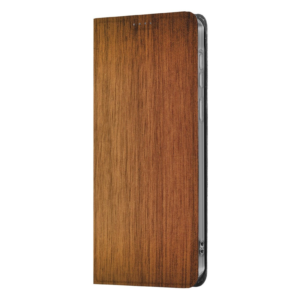 Samsung Galaxy S26 Ultra Smart Cover Hoesje Donker Hout Vooraanzicht.