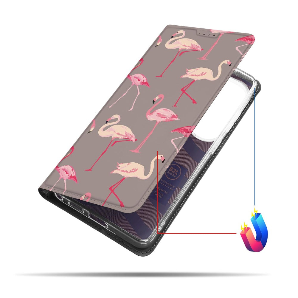 Samsung Galaxy S26 Ultra Book Case Flamingo Design Flamingo Aanzicht.