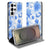Samsung Galaxy S26 Ultra Book Case Flowers Blue Vooraanzicht.