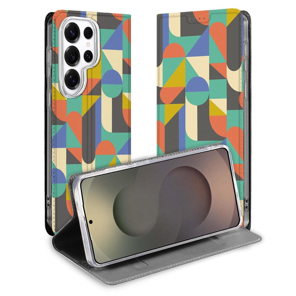 Samsung Galaxy S26 Ultra Book Cover Funky Retro Vooraanzicht.