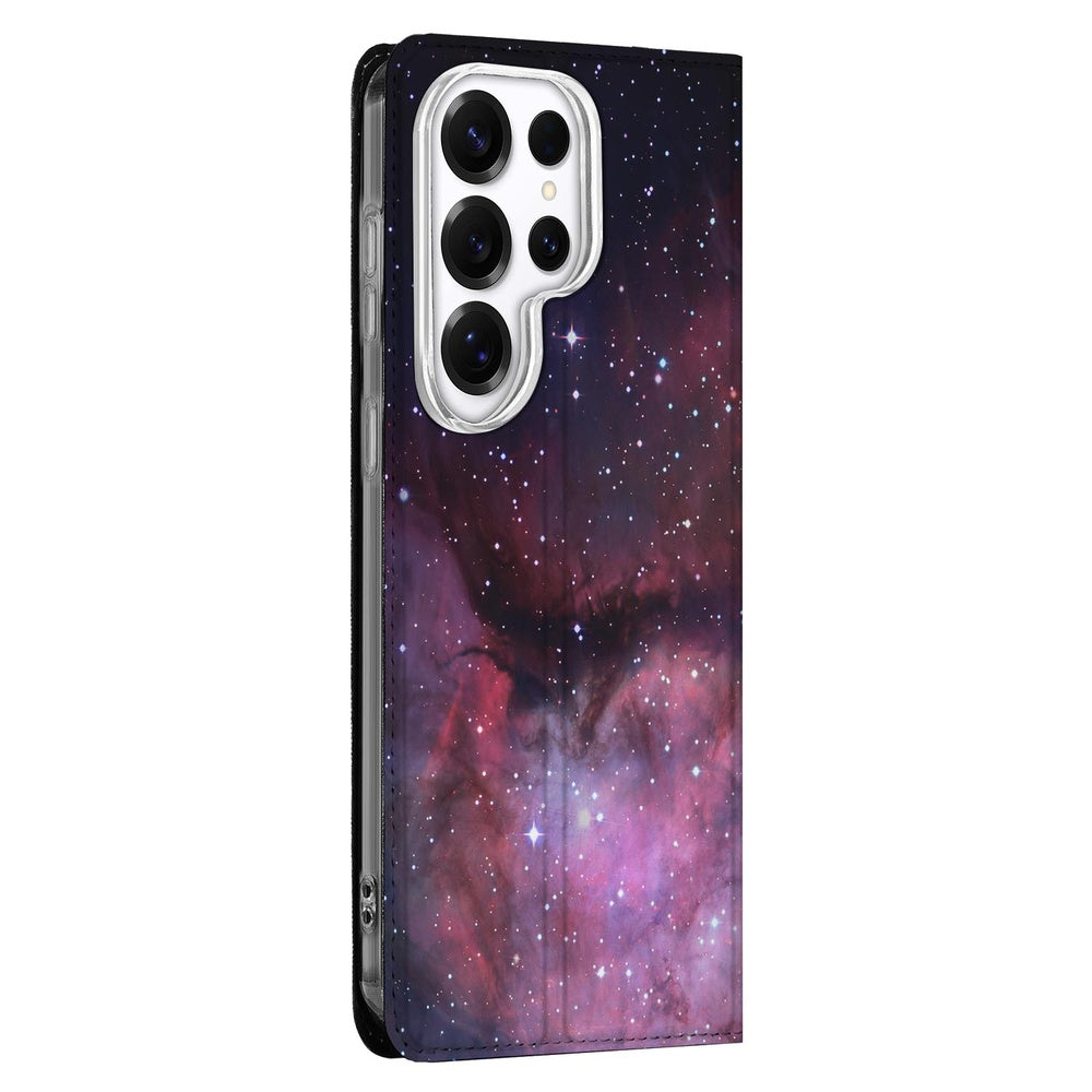 Samsung Galaxy S26 Ultra Stand Case Heelal Design Vooraanzicht.
