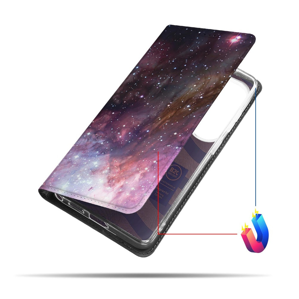 Samsung Galaxy S26 Ultra Bookcase Heelal Design Vooraanzicht.