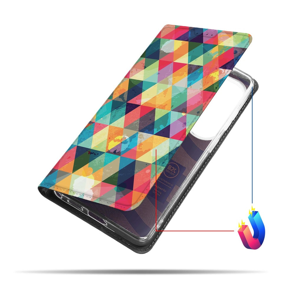 Samsung Galaxy S26 Ultra Telefoonhoesje Geruit kleurrijk design vooraanzicht.