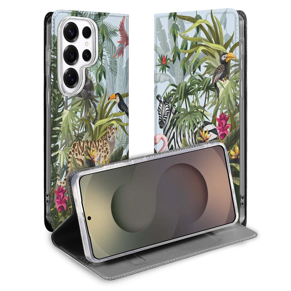 Samsung Galaxy S26 Ultra Book Cover Jungle Vooraanzicht.