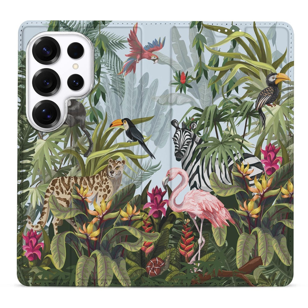 Samsung Galaxy S26 Ultra Book Cover Jungle jungleprint detail.