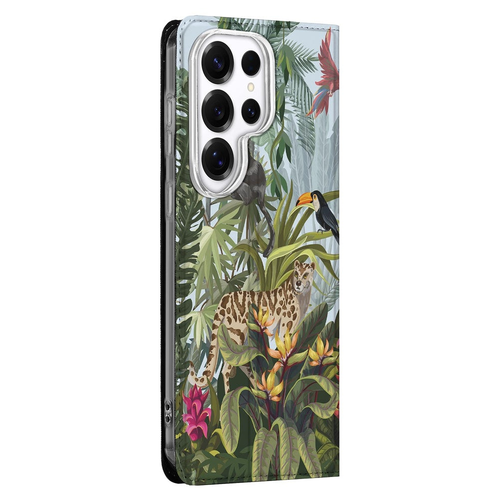 Samsung Galaxy S26 Ultra Book Cover Jungle Vooraanzicht.