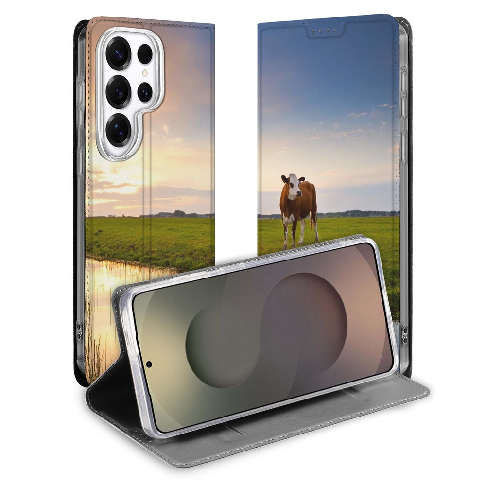 Samsung Galaxy S26 Ultra Book Cover Koe vooraanzicht.