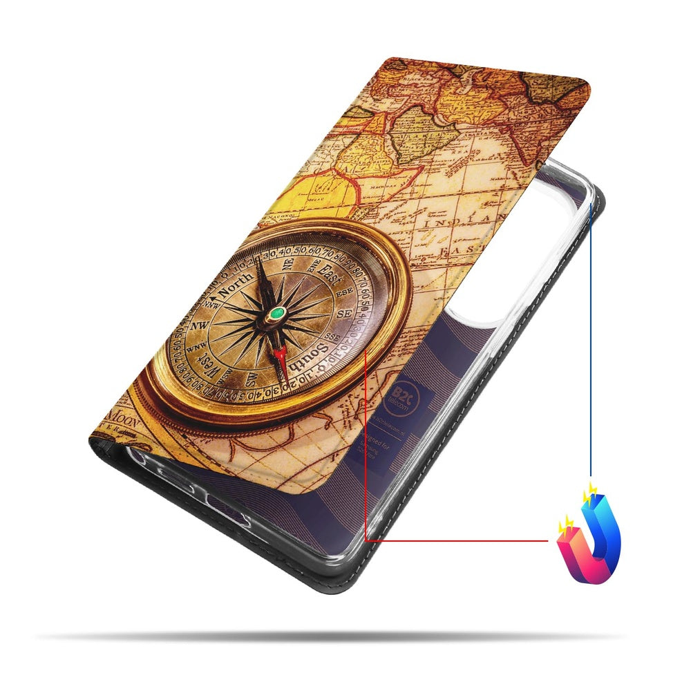 Samsung Galaxy S26 Ultra Bookcase Kompas kompasprint vooraanzicht.