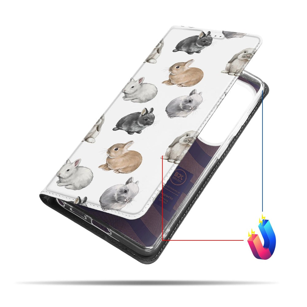 Samsung Galaxy S26 Ultra Telefoonhoesje Konijntjes Vooraanzicht.