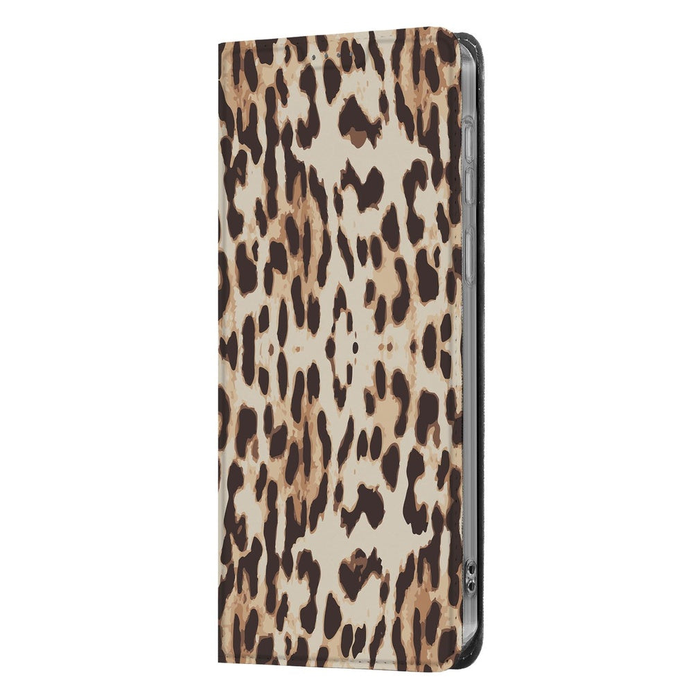 Samsung Galaxy S26 Ultra Book Case Leopard Vooraanzicht.