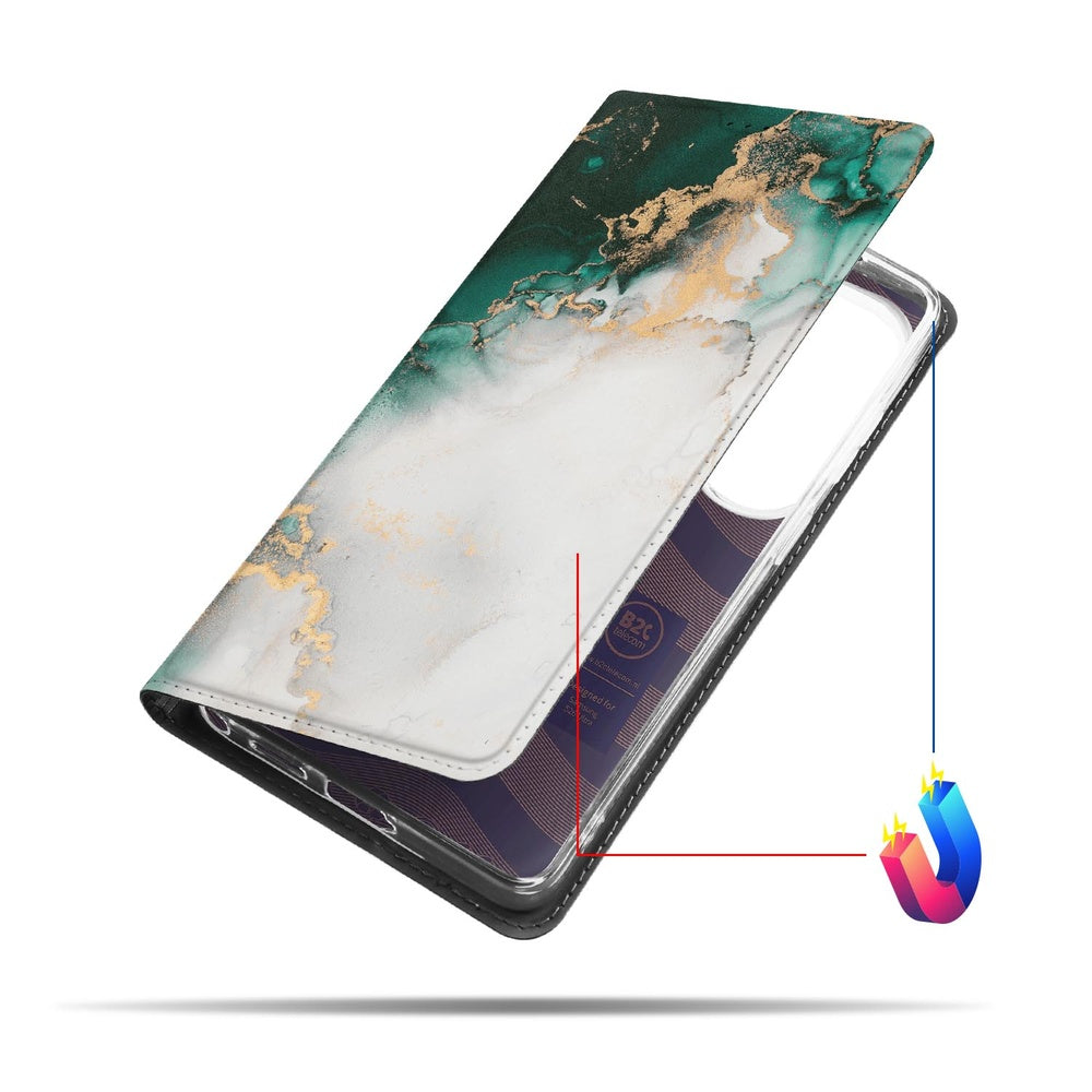 Samsung Galaxy S26 Ultra Telefoonhoesje Marmer Groen Vooraanzicht.