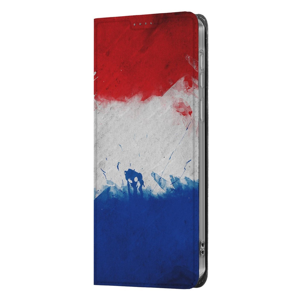 Samsung Galaxy S26 Ultra Book Case Nederlandse Vlag Vooraanzicht.