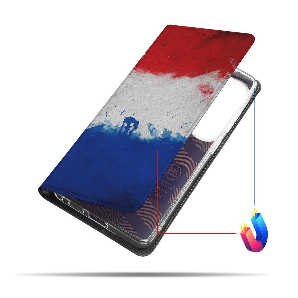 Samsung Galaxy S26 Ultra Book Case Nederlandse Vlag Aanzicht.